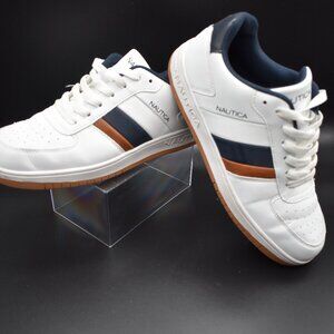 Nautica Noven Youth Casual Sneakers White and Blue Youth Size 6, Women's size 8